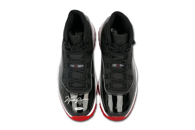 upper deck air jordan 11 bred michael jordan signed sneakers authentic official release date info photos price store list buying guide