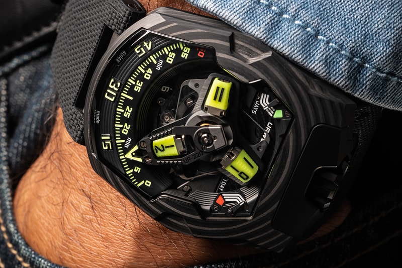 URWERK's Wandering Hour Satellites Get a Luminous Makeover For UR-220 SL Asimov