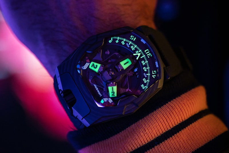 URWERK's Wandering Hour Satellites Get a Luminous Makeover For UR-220 SL Asimov