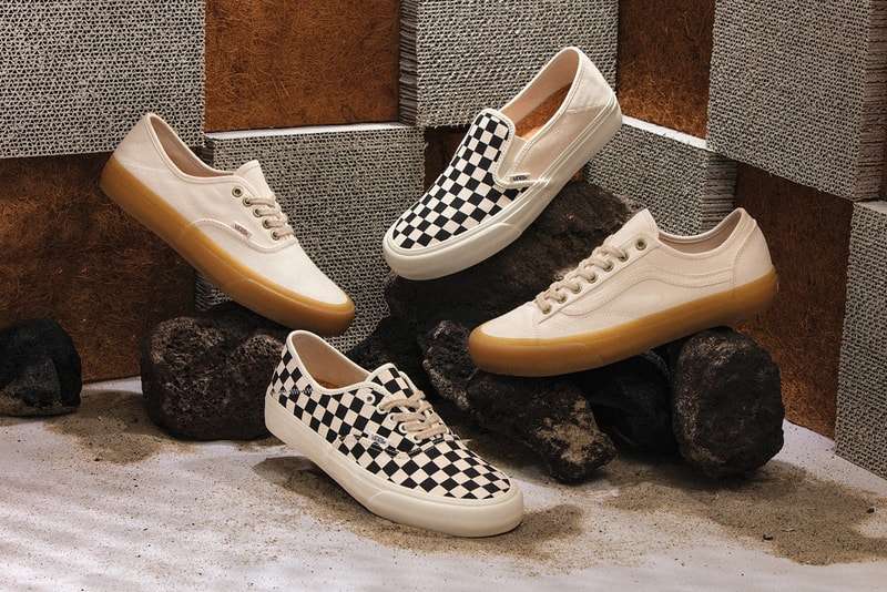 vans footwear skating surfing eco theory sustainable organic cotton release information buy cop purchase authentic styler 36 decon slip on checkerboard