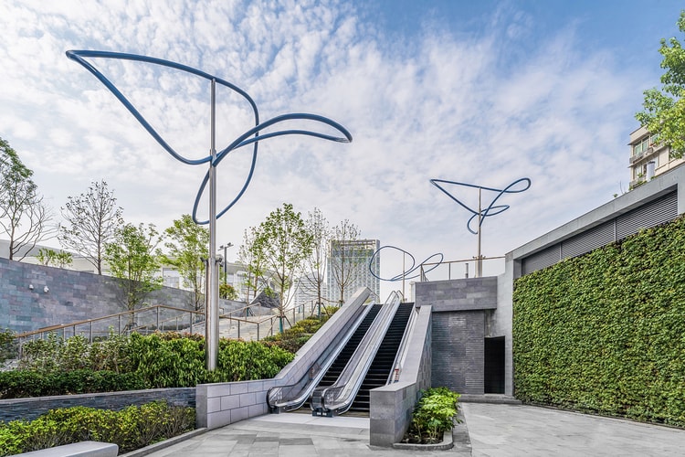 Vincent Leroy Unveils Monumental 'The Blue Floating Lines' Installation in Wuhan