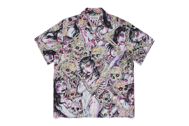 WACKO MARIA Collaborates Tattoo Artist Tim Lehi Spring Summer 2021 Tokyo Paradise Ed Hardy Hawaiian shirts shorts black heart