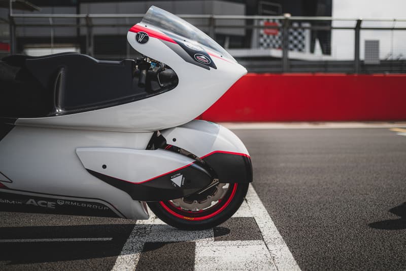 White Motorcycle Concepts WMC250EV Two Wheel Electric Vehicle Motorbike 250 MPH Battery Powered Aerodynamics Aero Streamlined