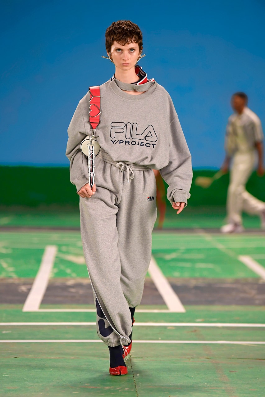 Y/Project Spring/Summer 2022 x Fila Collaboration Glenn Martens Anniversary Collection Capsule Runway Looks Lookbook Sneakers Shoe Partnership