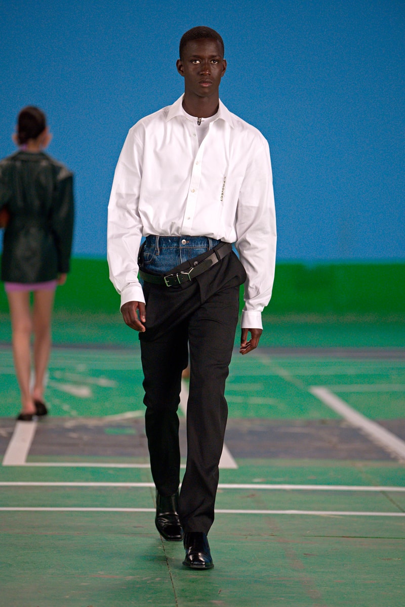 Y/Project Spring/Summer 2022 x Fila Collaboration Glenn Martens Anniversary Collection Capsule Runway Looks Lookbook Sneakers Shoe Partnership