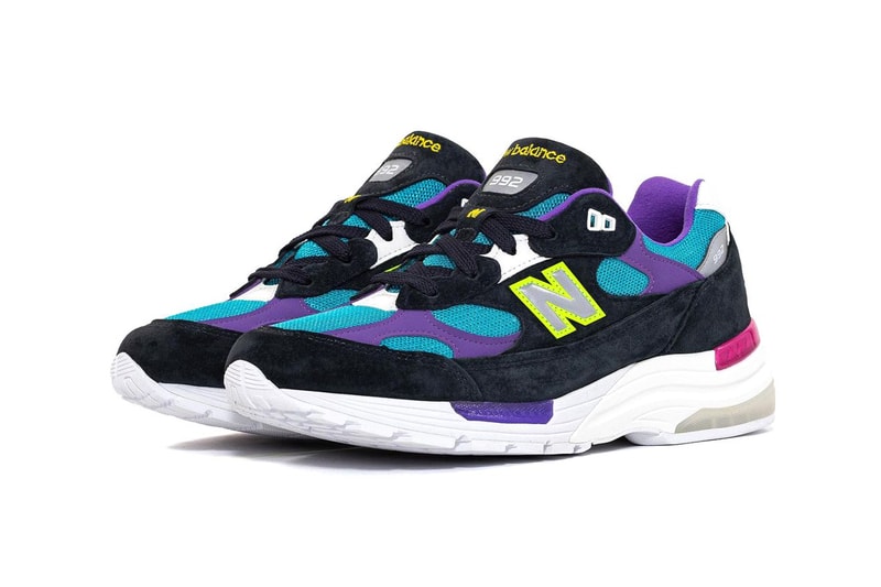 ycmc exclusive new balance 992 rewind 1990s culture purple black white yellow aqua pink silver official release date info photos price store list buying guide