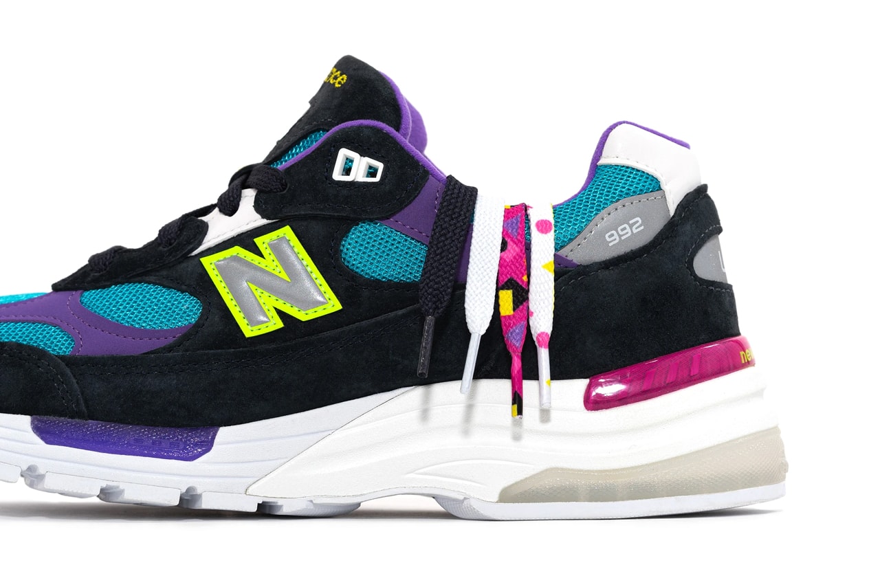 ycmc exclusive new balance 992 rewind 1990s culture purple black white yellow aqua pink silver official release date info photos price store list buying guide