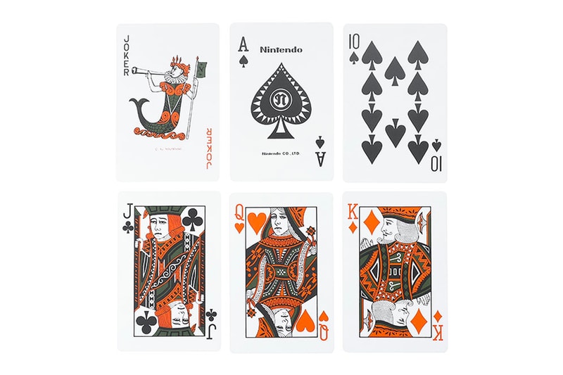 Nintendo Bespoke PORTER PLAYING CARDS Info games japanese Yoshida & Co vintage black orange olive retro Japan poker 