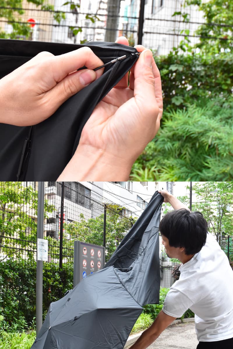 Thanko 2-Way Umbrella Rain Poncho Release Info japan raincoat weather ready garments black