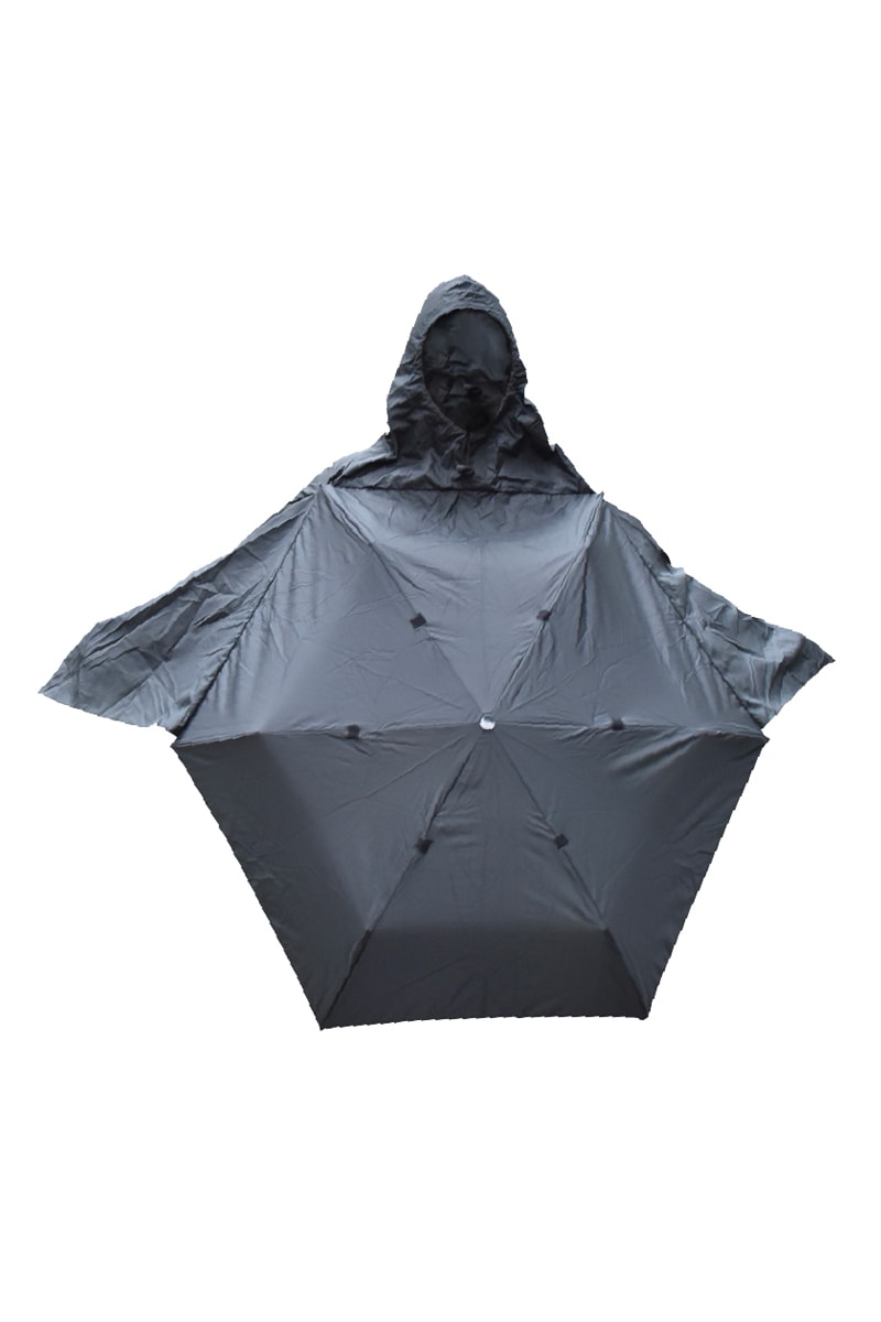 Thanko 2-Way Umbrella Rain Poncho Release Info japan raincoat weather ready garments black