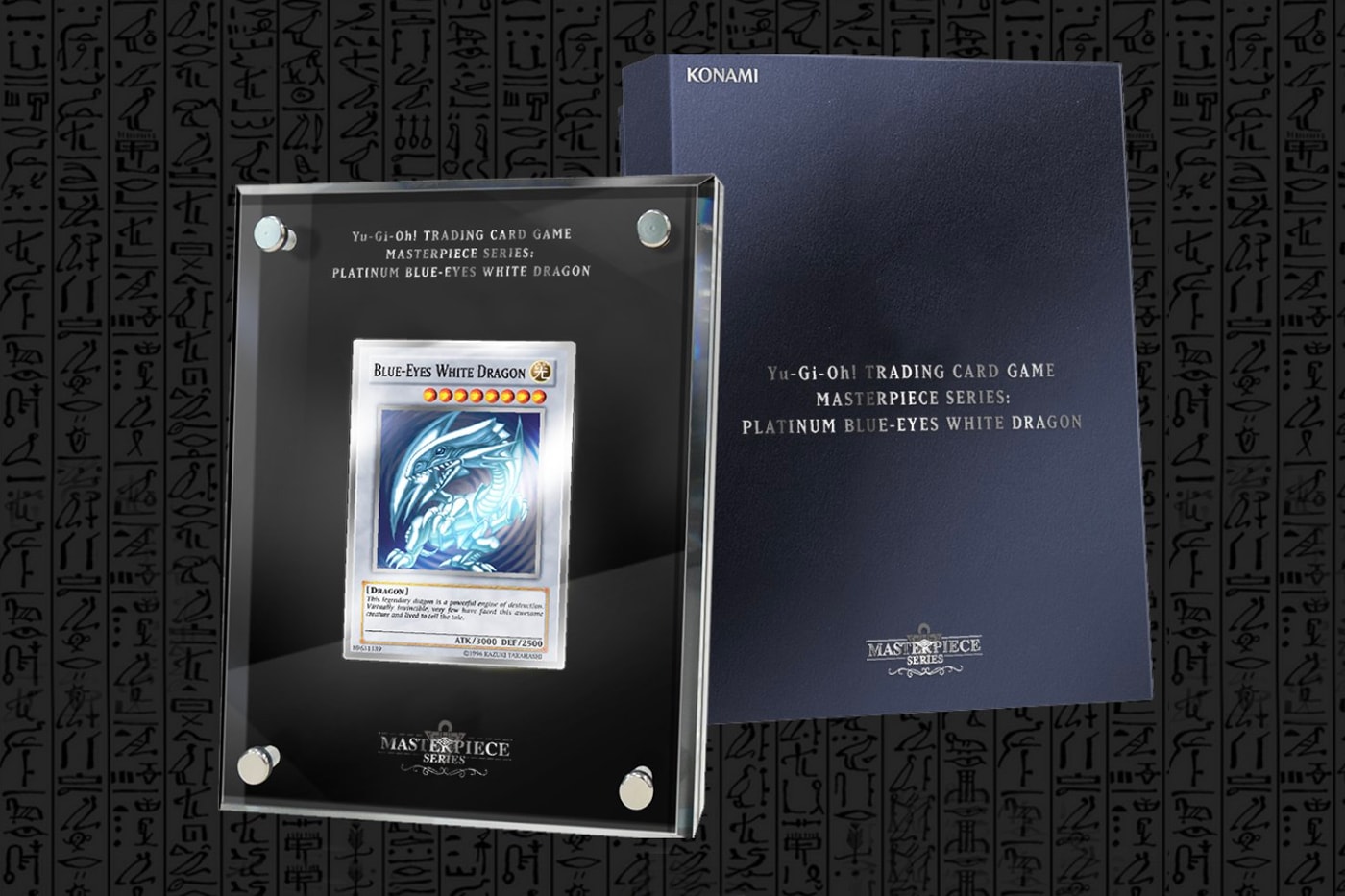 Yu-Gi-Oh! TCG Masterpiece Series Platinum Blue-Eyes White Dragon Release seto Kaiba corp trading cards gaming ebay silver Konami 