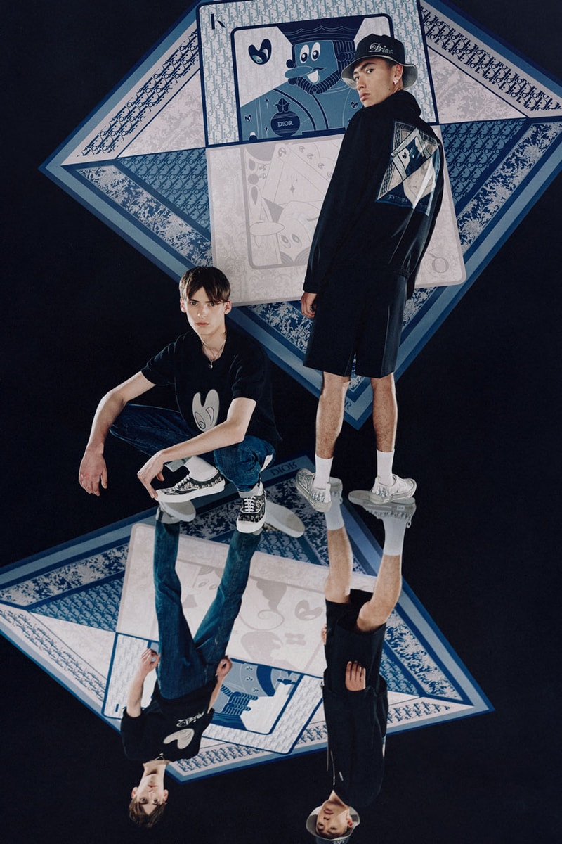 Dior Unveils Capsule Collection with Kenny Scharf playing cards fashion release