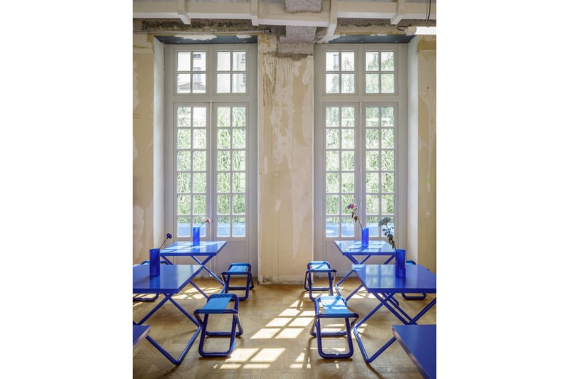 Dover Street Market Paris Opens a Cobalt Blue Cafe Inside a 17th Century Mansion Crosby Studios Crosby Cafe