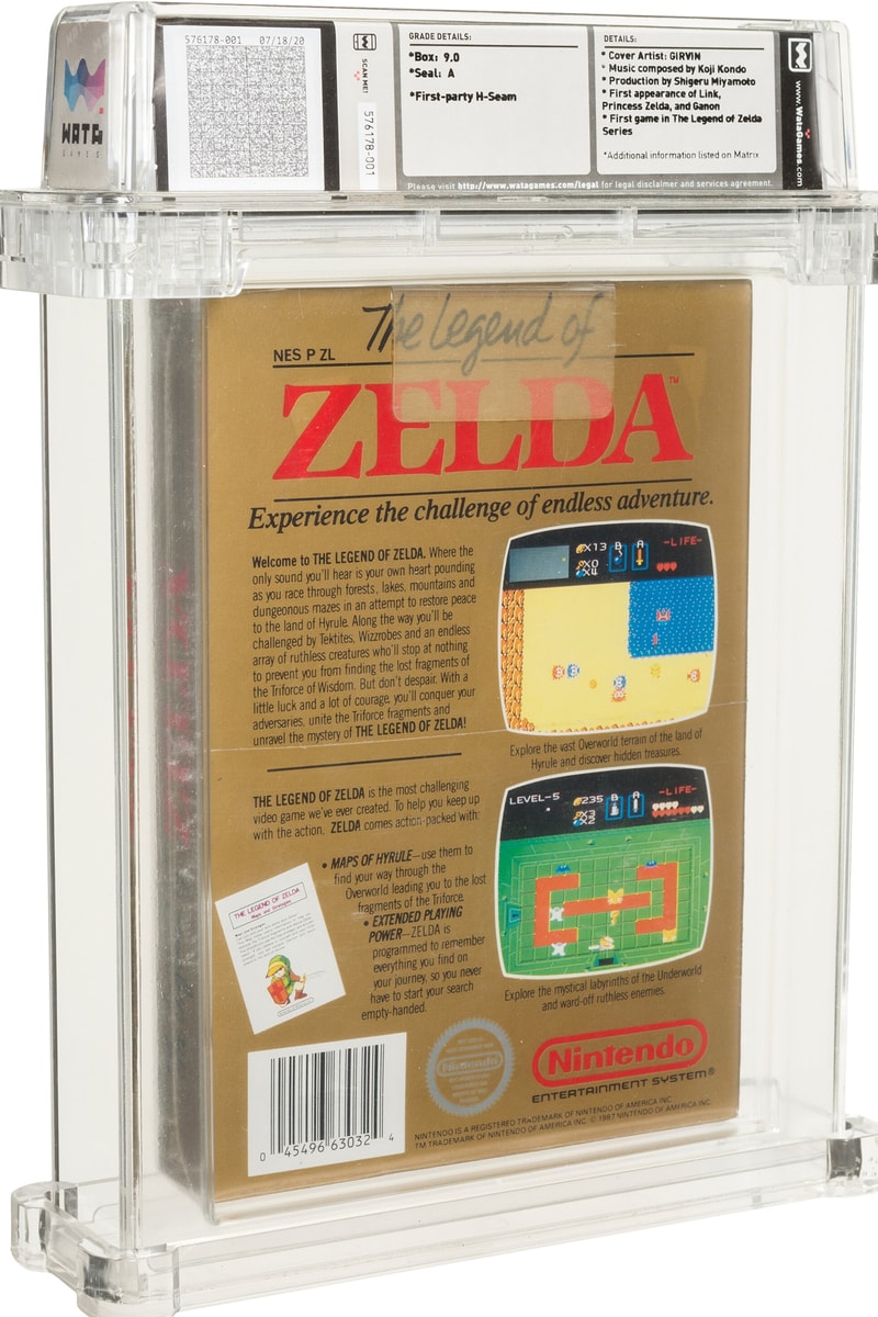 Unopened Legend of Zelda game from 1987 sells for $870,000