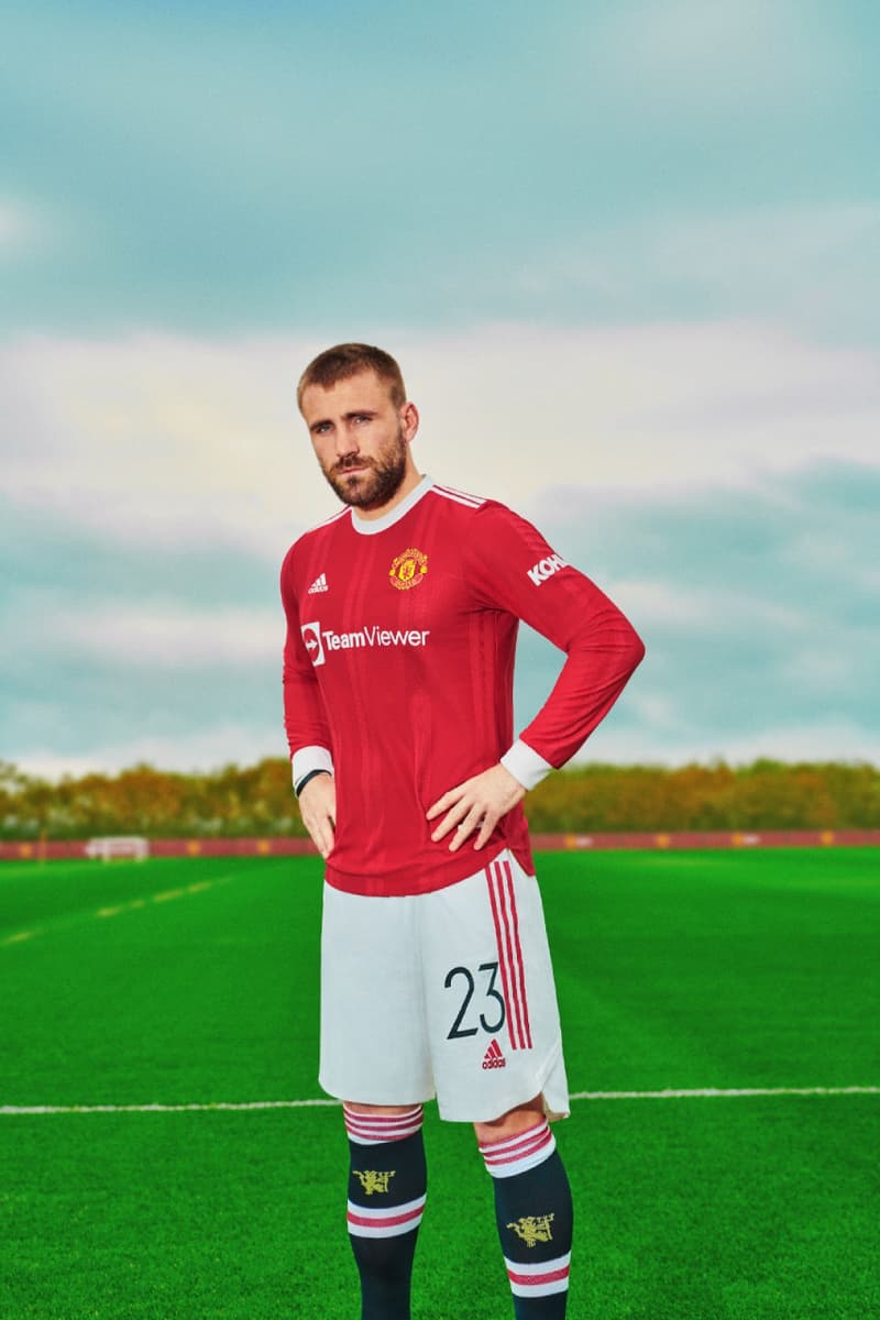 Manchester United 2021/22 Home Kit adidas Football red luke shaw release information teamviewer