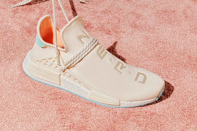 adidas Originals Pharrell Williams PW HU NMD N.E.R.D. 'In Search Of…' BOOST Chalk Clear Mint Glow Orange Icy Blue Brain Logo English Japanese Sneaker Release Information Drop Date Closer First Look