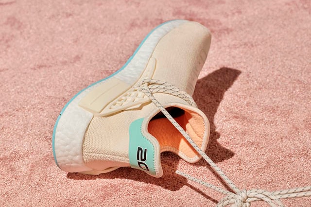 adidas Originals Pharrell Williams PW HU NMD N.E.R.D. 'In Search Of…' BOOST Chalk Clear Mint Glow Orange Icy Blue Brain Logo English Japanese Sneaker Release Information Drop Date Closer First Look