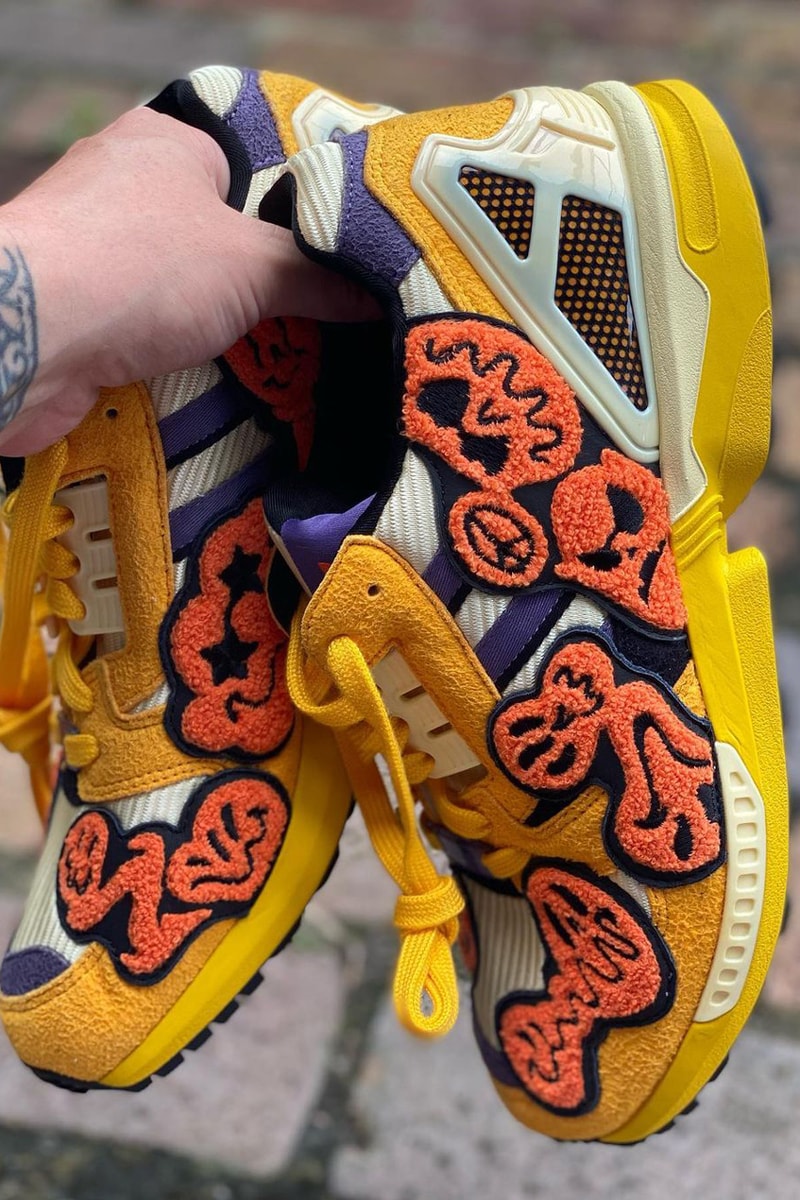 adidas zx 8000 halloween yellow purple red orange patches ghosts official release date info photos price store list buying guide