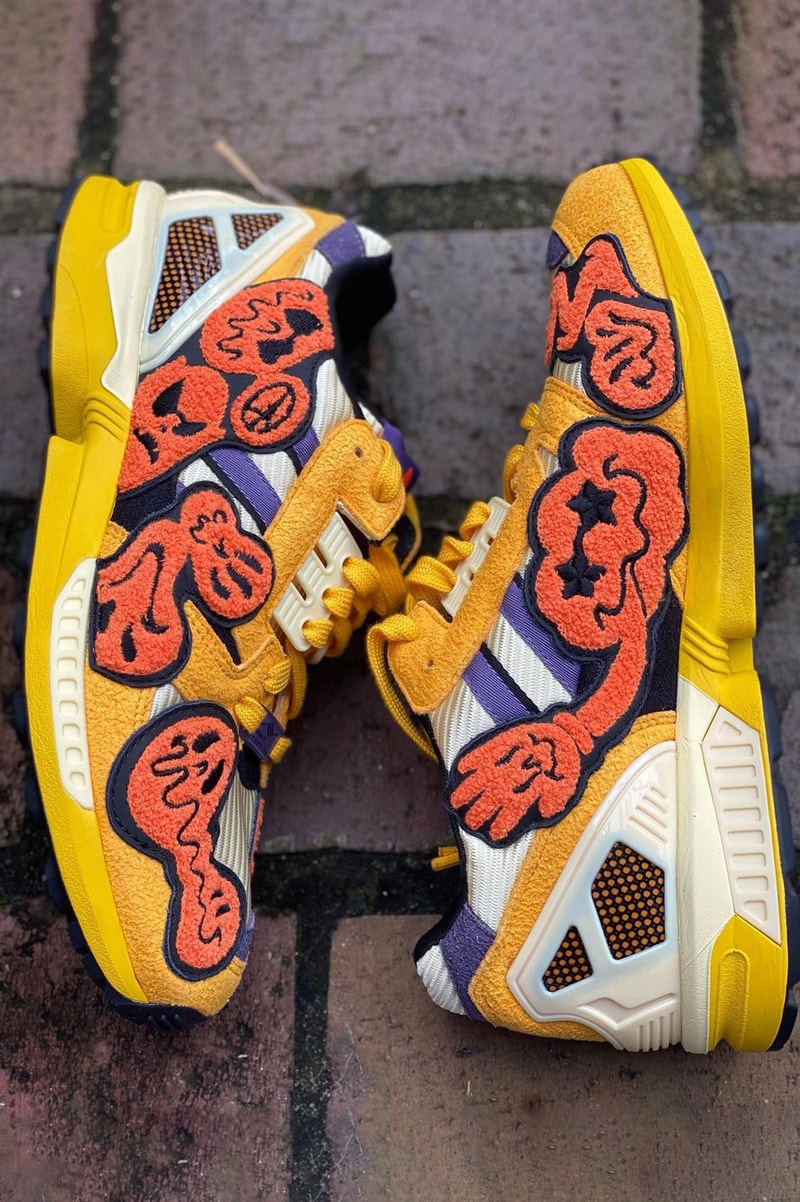 adidas zx 8000 halloween yellow purple red orange patches ghosts official release date info photos price store list buying guide
