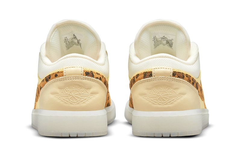 Air Jordan 1 Low "SNKRS Day" Release Info jordan brand nike sneakers yellow tan leopard print dn6998-700