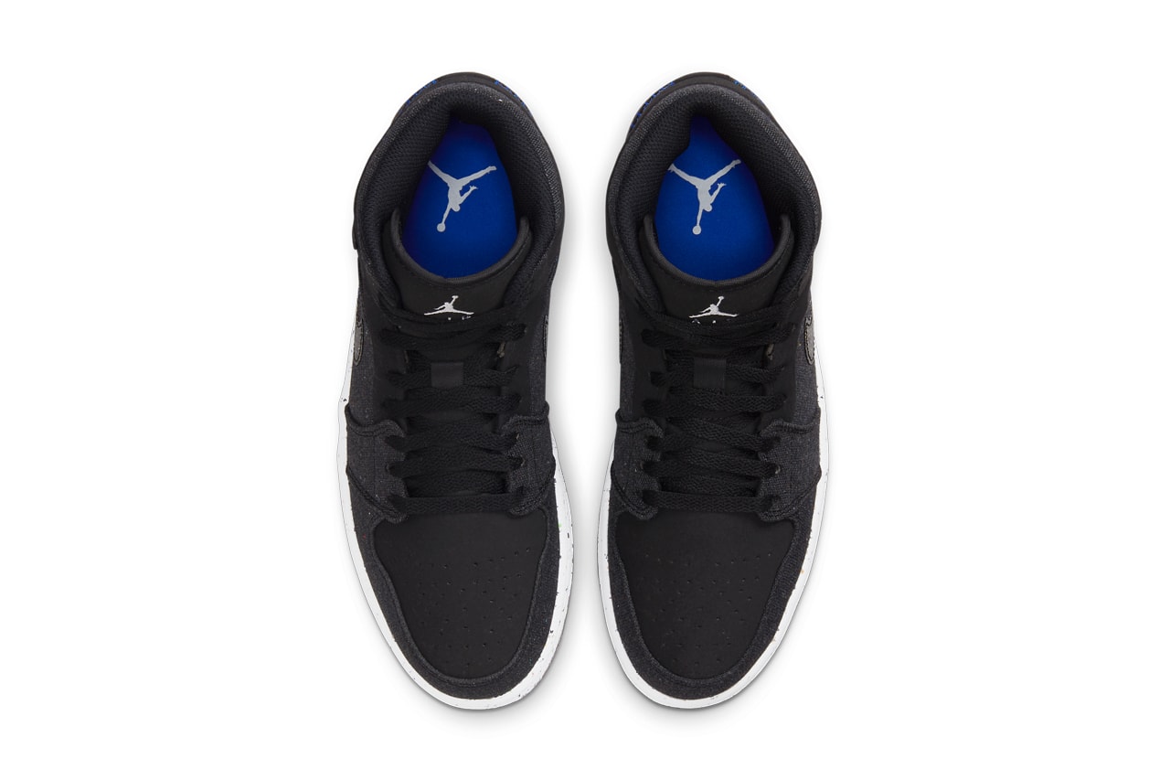 air michael jordan brand 1 mid crater sustainable DM3529 001 black racer blue white multi color official release date info photos price store list buying guide
