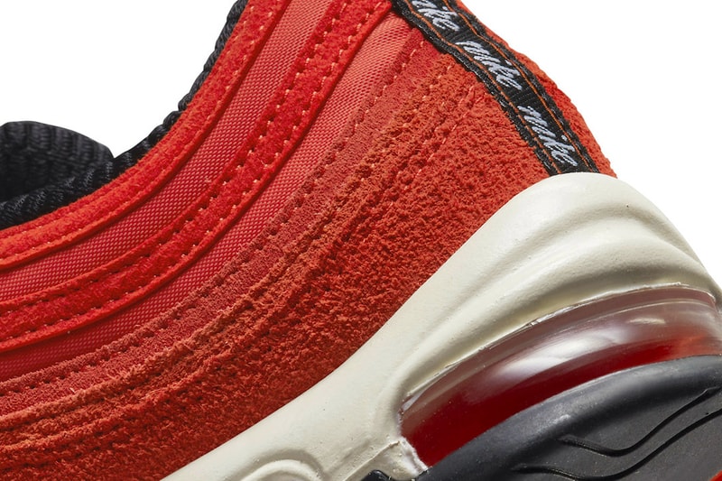 Nike Air Max 97 First Use Blood dark Orange red swoosh 50th year anniversary shoe sneaker release reveal Buy Price Date 