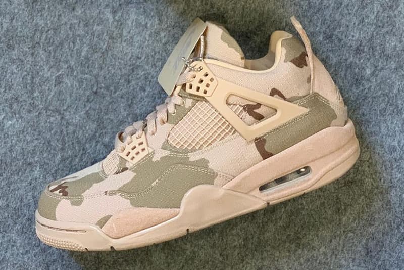 aleali may air jordan 4 camo beige olive green brown sand desert release date infos store list buying guide photos price collaboration 