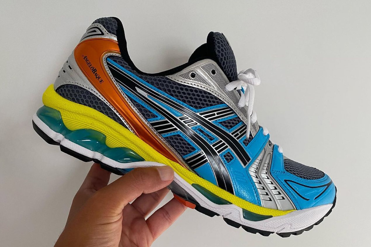 angelo baque awake ny asics gel kayano 14 silver blue orange yellow white official release date info photos price store list buying guide