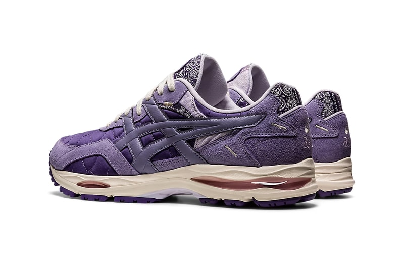 asics gel mc plus ash rock black lilac purple cream quilted paisley 1201A312 500 001 official release date info photos price store list buying guide