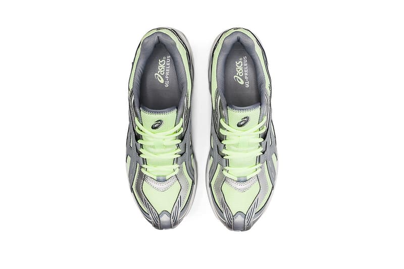 ASICS GEL-PRELEUS "Illuminate Yellow/Sheet Rock" release information green silver