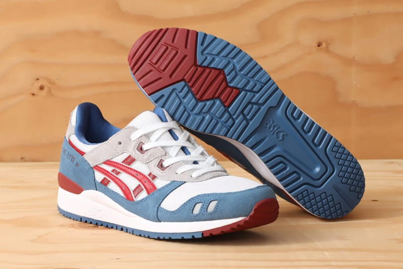 asics gel lyte 3 red blue