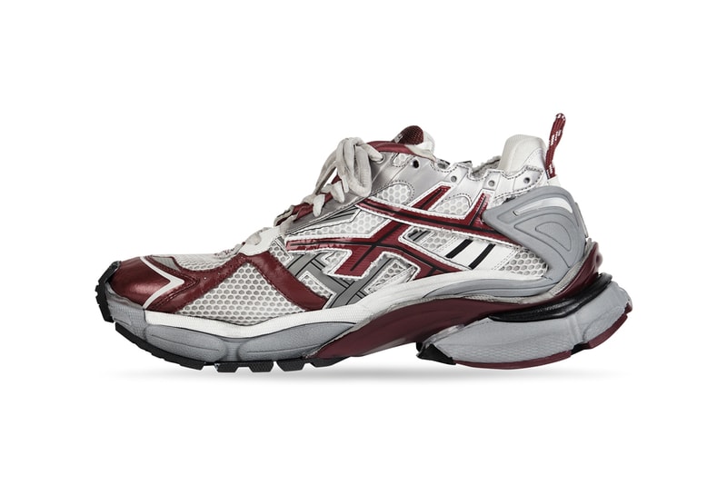 Balenciaga Runner Black White Dark Red Grey Mesh Nylon New Sneaker Chunky Dad Shoe Y2K Demna Gvasalia Worn Out Distressed Release Information Drop Date Closer Look