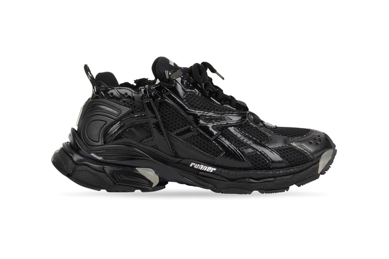 Balenciaga Runner Black White Dark Red Grey Mesh Nylon New Sneaker Chunky Dad Shoe Y2K Demna Gvasalia Worn Out Distressed Release Information Drop Date Closer Look