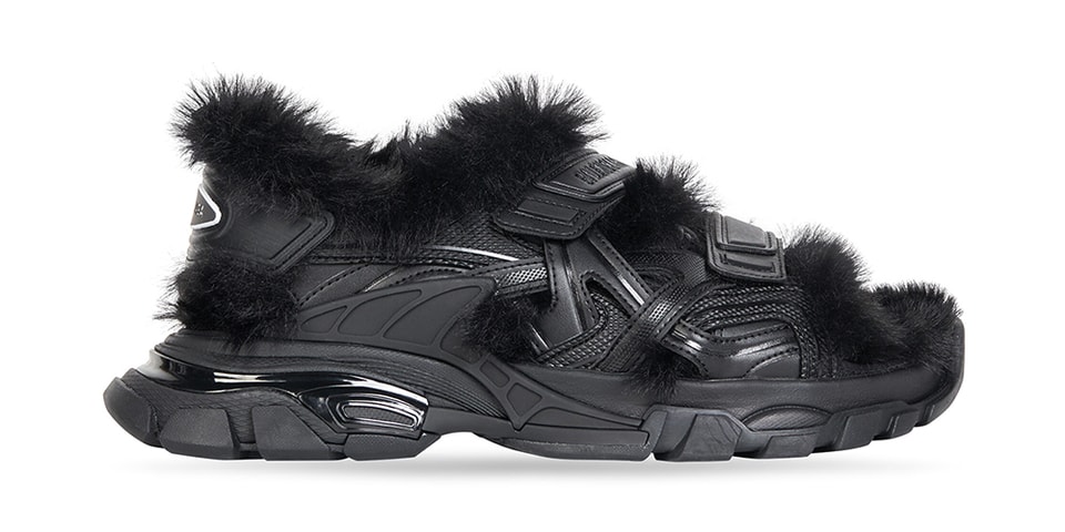 Balenciaga's Faux Fur-Covered Track Sandal Is Next Level