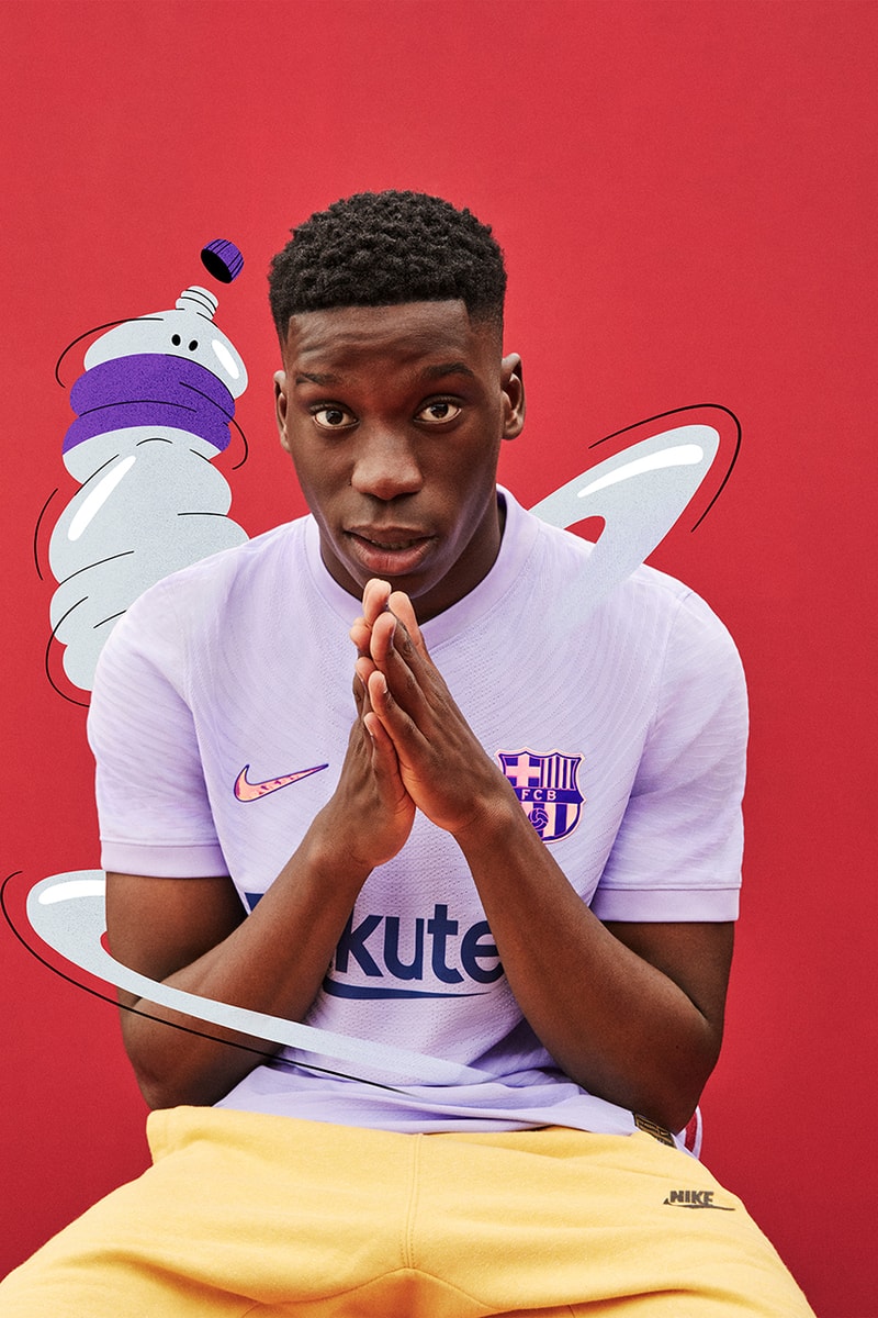 fc barcelona nike away kit 2021 22 season la liga purple female empowerment gender equality details