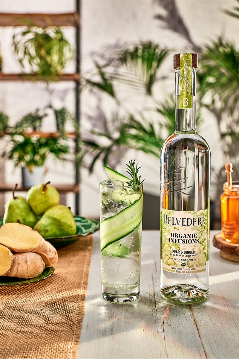 belvedere organic infusions flavored vodka nyc interactive greenhouse installation new york city lemon basil pear ginger blackberry lemongrass