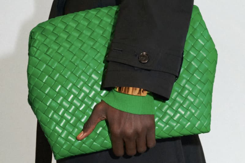 Bottega Veneta Green Accessories Pieces Fashion Trend Review Spring Summer 2021 SS21 Daniel Lee LOEWE Jonathan Anderson JWA Freya Hartas Gucci Animal Wool Sweater Stone Island Basic Crewneck Sweater Cav Empt Divide Knit Vest Kenny Scharf Dior Kim Jones ERL Dover Street Market London HOMME PLISSÉ ISSEY MIYAKE MC MAY Shirt 