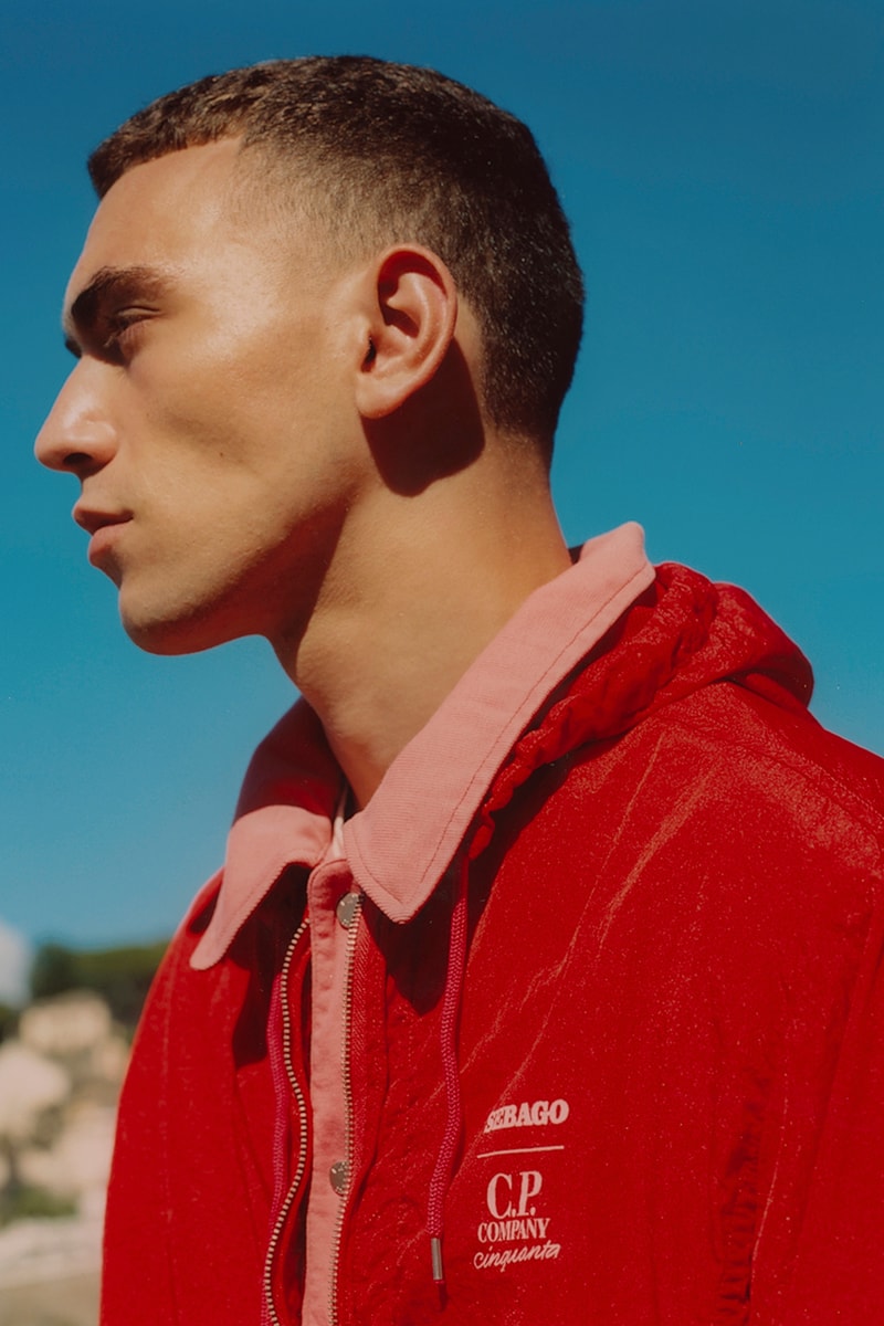 C.P. Company sebago lorenzo osti jacket windbreaker overdyed nylon cotton dockside release information details 50th anniversary cinquanta