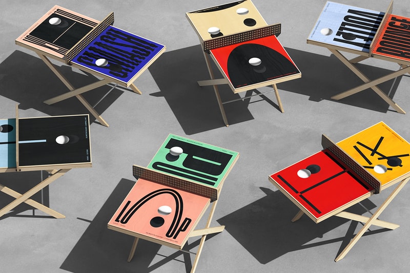 The Art of Ping Pong x Campbell Hay Information table tennis Islington Square museum design colourful abstract