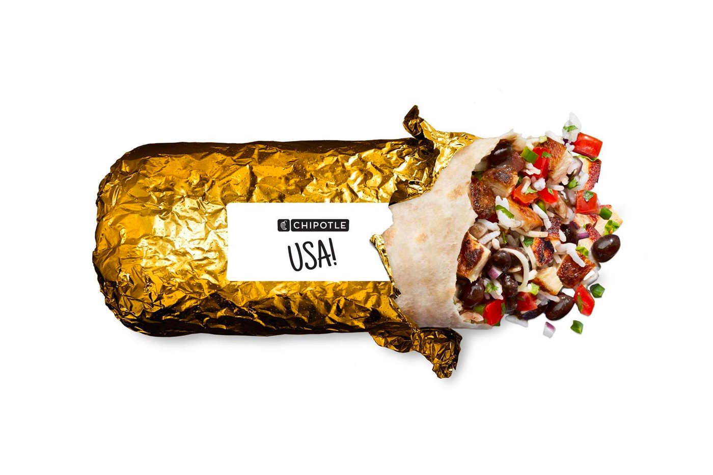 Chipotle Burritos Wrapped In Gold Foil Olympics