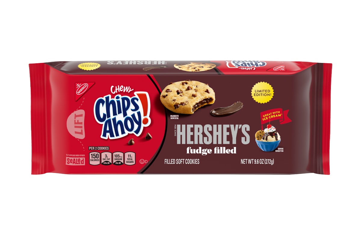 Chips Ahoy Launches Hershey's Fudge Filled Cookies
