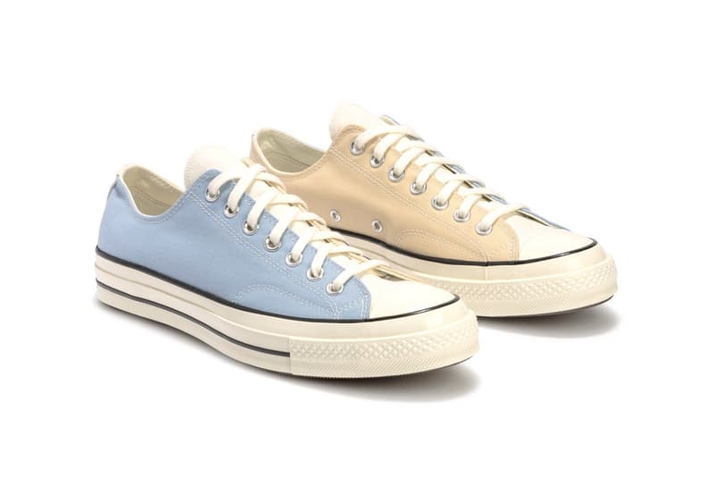 Converse Chuck 70 Hi Low "Hybrid Texture" Pack Saturn Gold/Pink Salt Light Twine/Light Armory Blue Release Information HBX HYPEBEAST