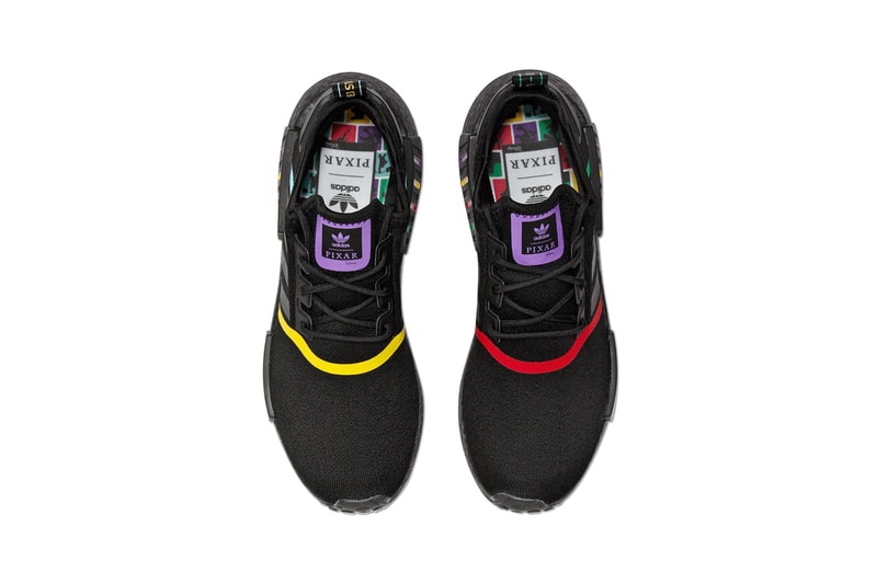 Pixar x adidas Originals NMD_R1 Black Multicolored Rainbow Characters Disney Primeknit BOOST HBX Release Information Drop Date Sneaker Collaboration