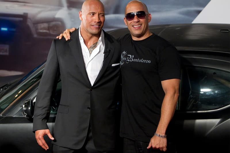 dwayne the rock johnson vin diesel fast and furious production feud laughed hard tough love comments