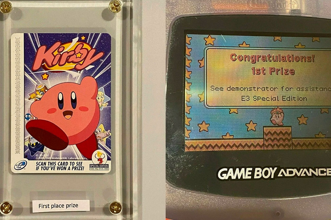E3 2002 Nintendo Kirby e-Reader First Place Card eBay Auction psa cards tcg trading cards collectibles prize rare gaming 