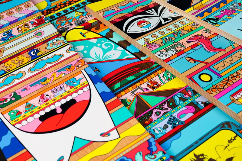 Erik Parker Releases Whimsical Panel Sets With AllRightsReserved cartoonish psychedelia comic books modern painters drugs psychedelic pop art 