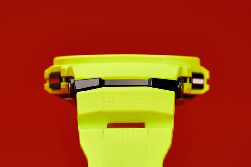 GBD-200 series GBD-200-1 GBD-200-2 GBD-200-9 models black blue yellow or fluorescent lime smaller profile design 2.0mm slimmer, 8.8mm shorter, and 3.4mm more narrow square-shaped case, the iconic octagonal bezel Bluetooth smartphone link and an accelerometer for step counting shock resistance, 200-meter water resistance, MIP LCD display, resin band and case/bezel material, mineral glass, 38-city world time, 1/100-second stopwatch and a countdown timer measurement for distance, speed, and pace, auto and manual lap measurement over a set distance, target alarm setting (for time and calories burned), and display customization $150 USD