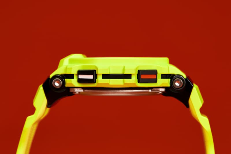 GBD-200 series GBD-200-1 GBD-200-2 GBD-200-9 models black blue yellow or fluorescent lime smaller profile design 2.0mm slimmer, 8.8mm shorter, and 3.4mm more narrow square-shaped case, the iconic octagonal bezel Bluetooth smartphone link and an accelerometer for step counting shock resistance, 200-meter water resistance, MIP LCD display, resin band and case/bezel material, mineral glass, 38-city world time, 1/100-second stopwatch and a countdown timer measurement for distance, speed, and pace, auto and manual lap measurement over a set distance, target alarm setting (for time and calories burned), and display customization $150 USD