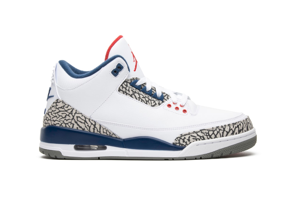 new jordan 3 sneakers mid top blue white Air Jordan 3 Retro 