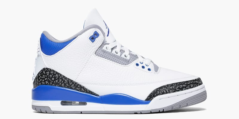 black and blue jordan 3s